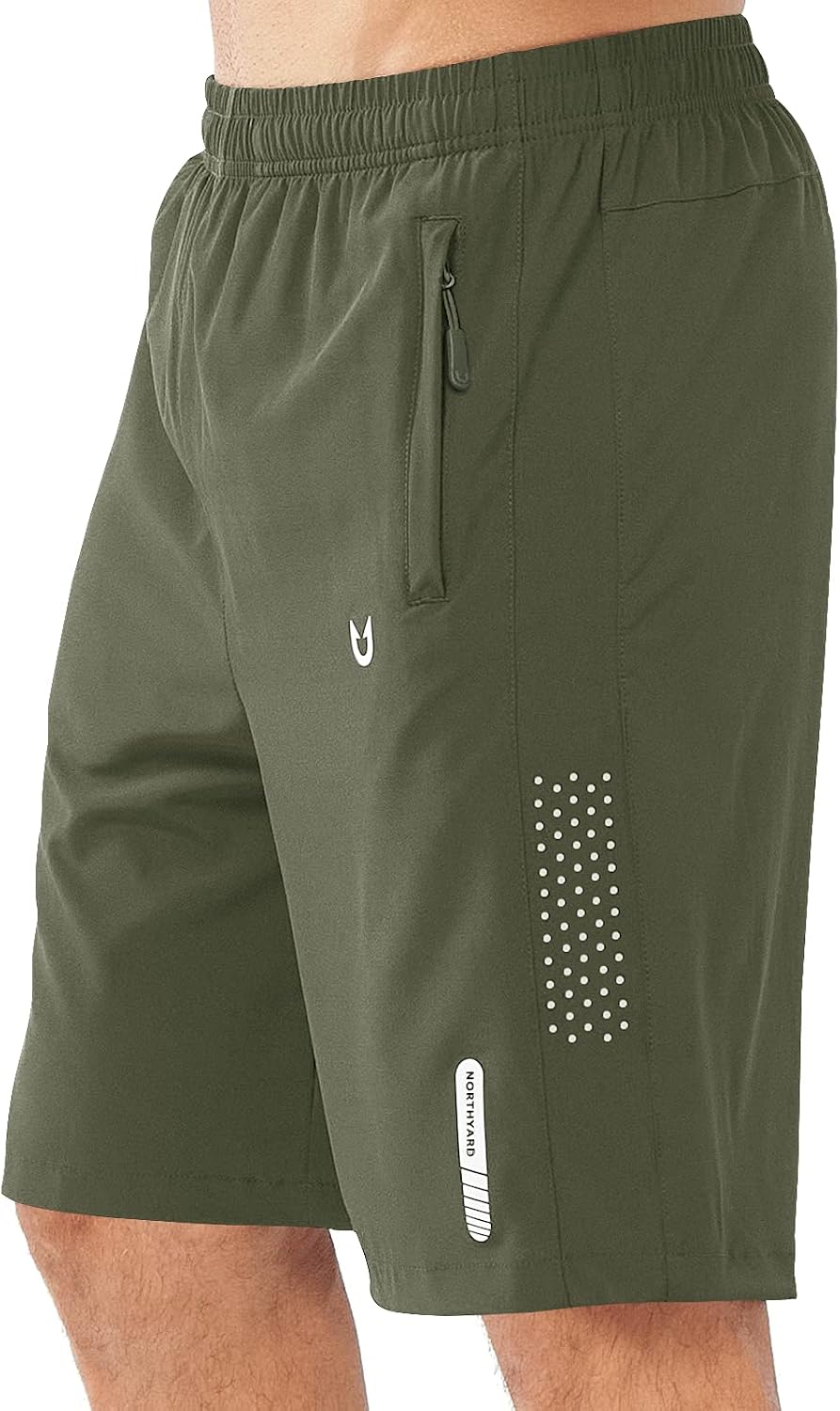 Detalle de NORTHYARD Men's Athletic Running Shorts, 5", 7", or 9" Inseams, Zip Pockets