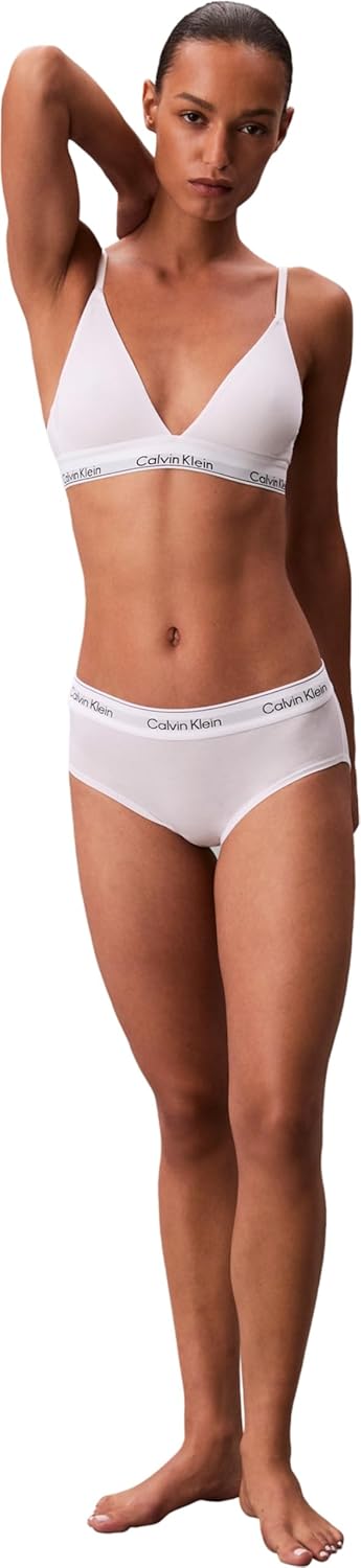 Detalle de Calvin Klein Donna Reggiseno a Triangolo Lightly Lined con Fascia Logo