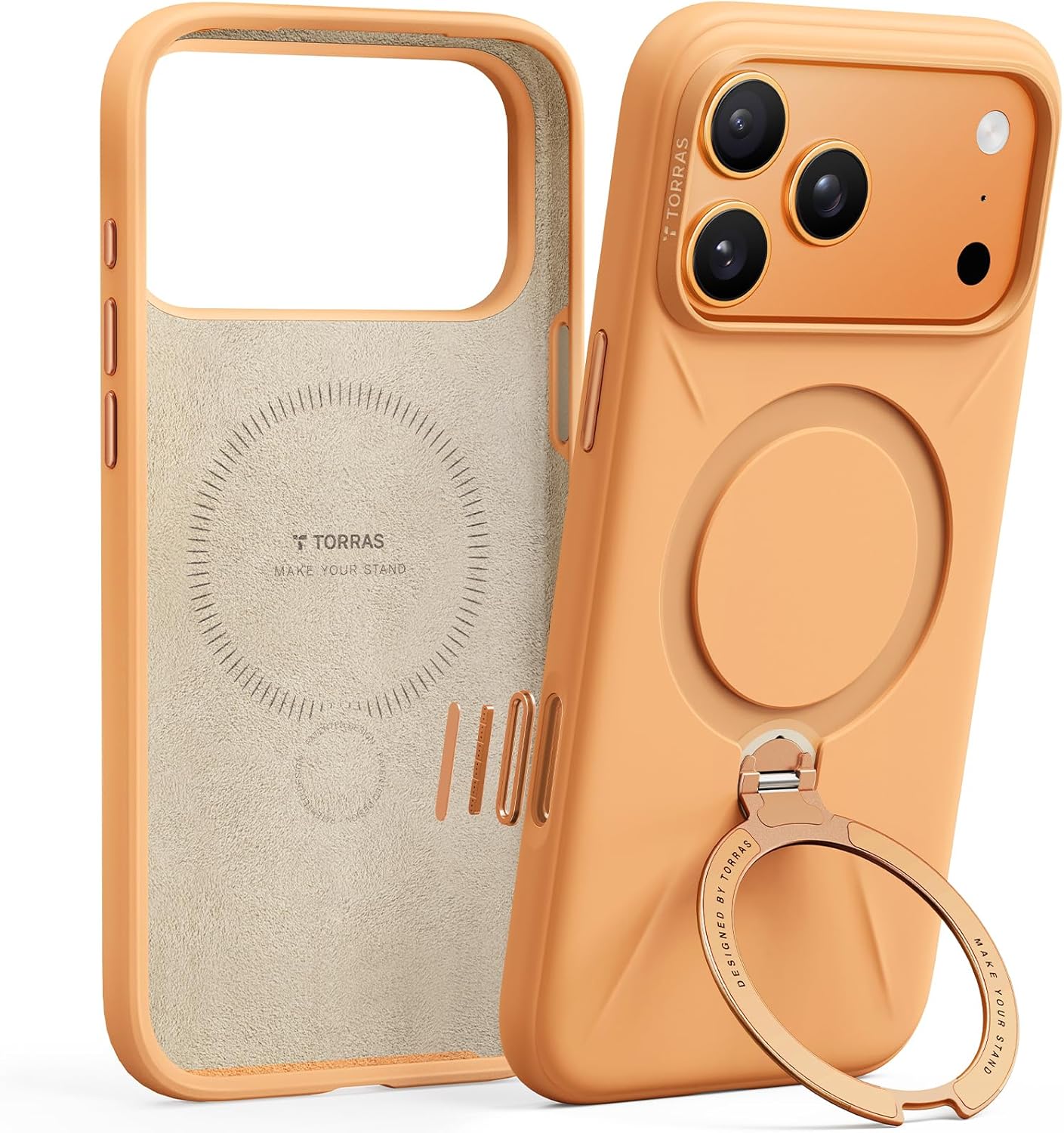 Thumbnail 6 de TORRAS 360° Ostand Q3 VegSkin for iPhone 17 Pro Max Case with MagSafe – Navy Blue