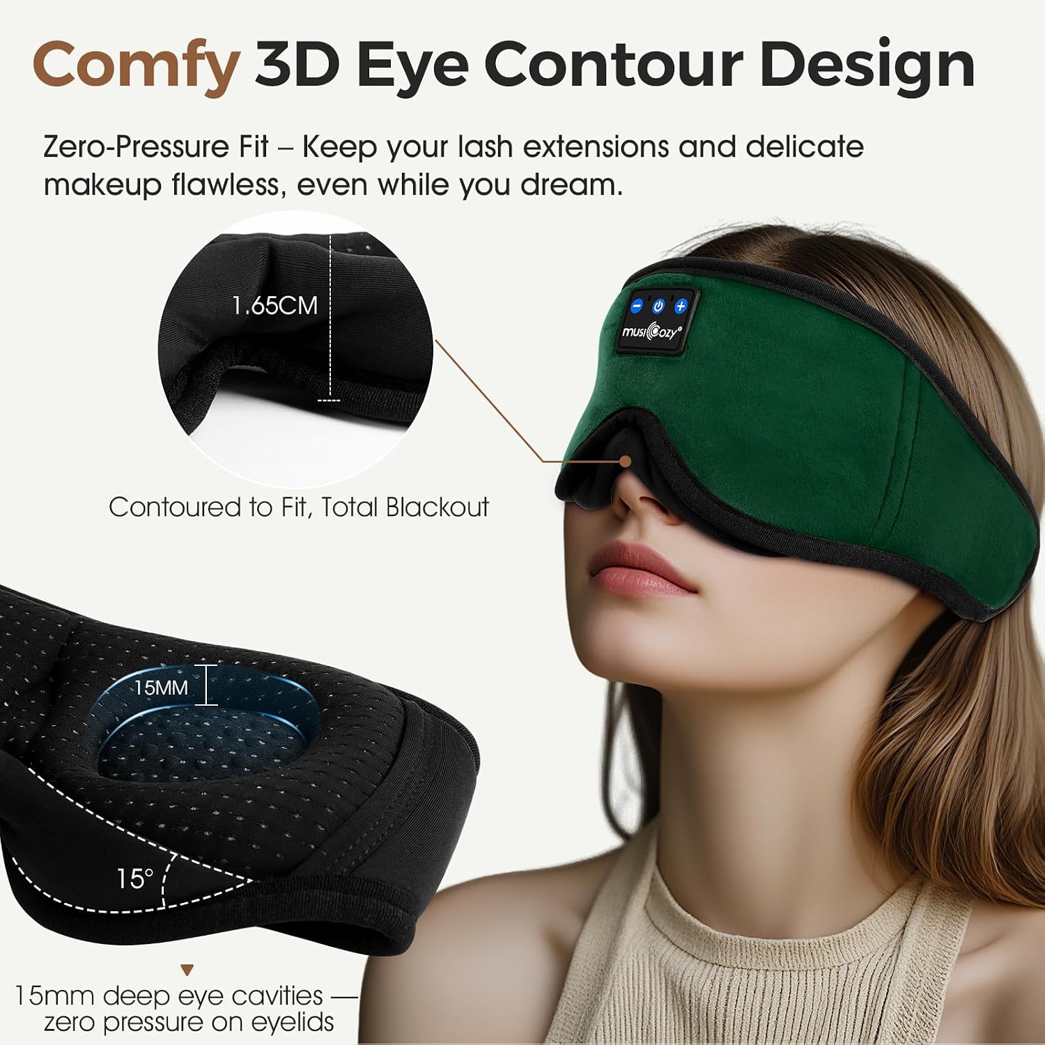 Detalle de MUSICOZY Sleep mask Headphones 14H playtime
