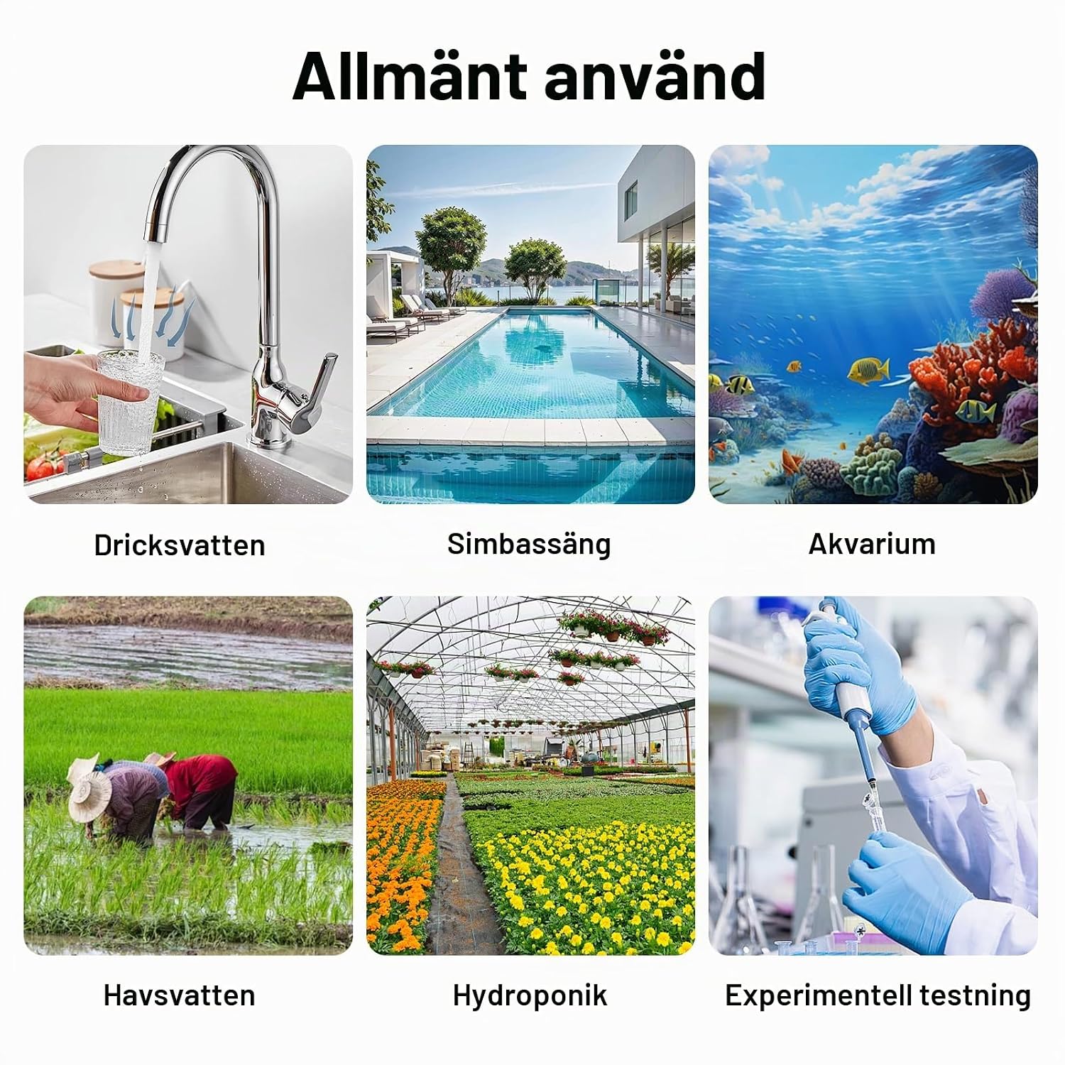 Thumbnail 6 de Aideepen 3-i-1 vattenkvalitetsmätare för TDS, EC och temperatur med LCD-belysning