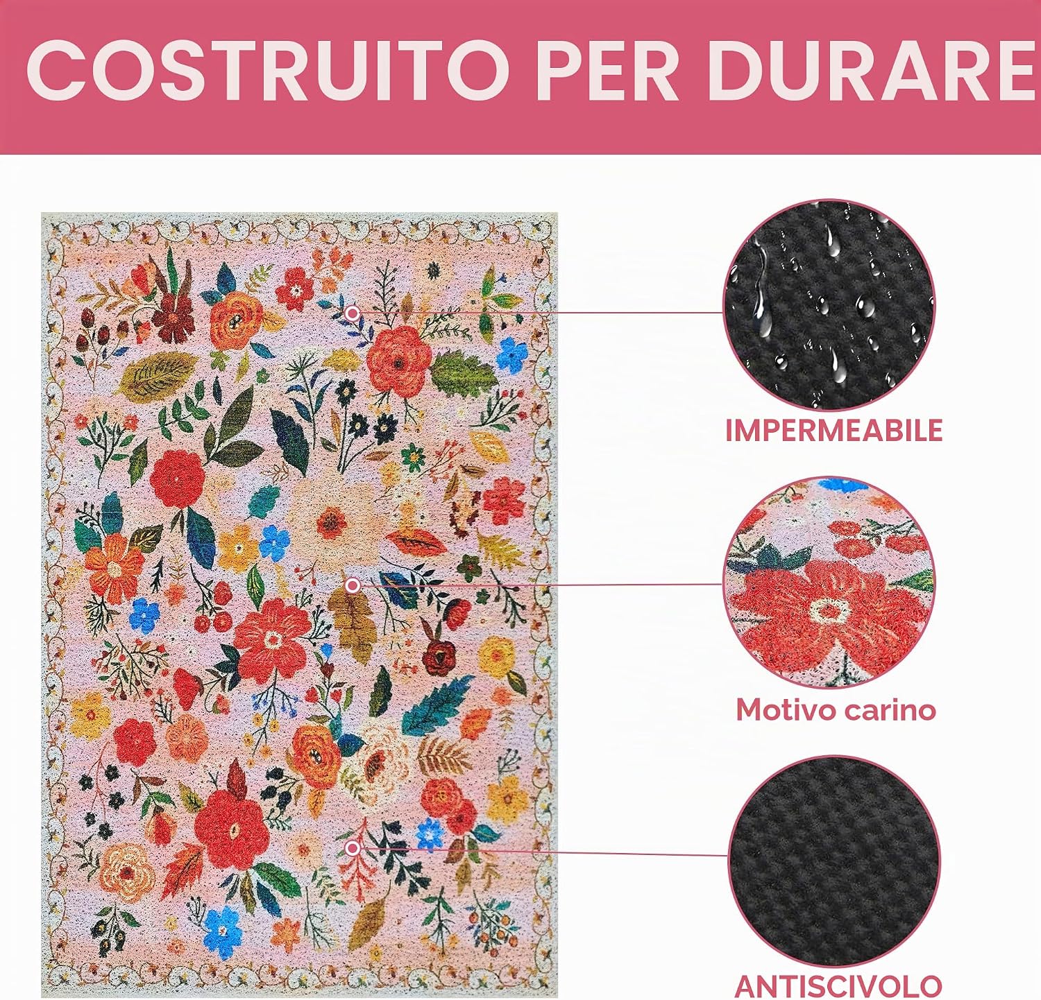 Detalle 2 de YOSEPATI Tappetino Lettiera Gatti 60x40 cm – protezione impermeabile e antiscivolo per pavimenti impeccabili