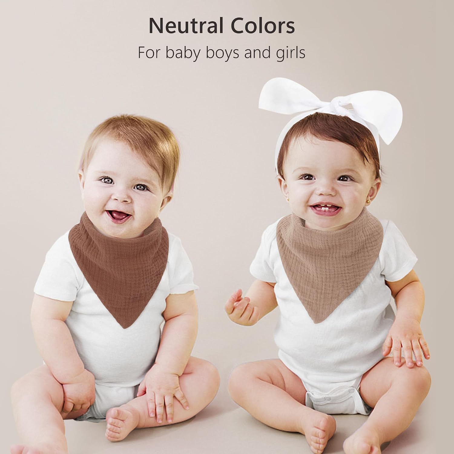 Detalle de bearmoss Muslin Baby Dribble Bibs 8-pack