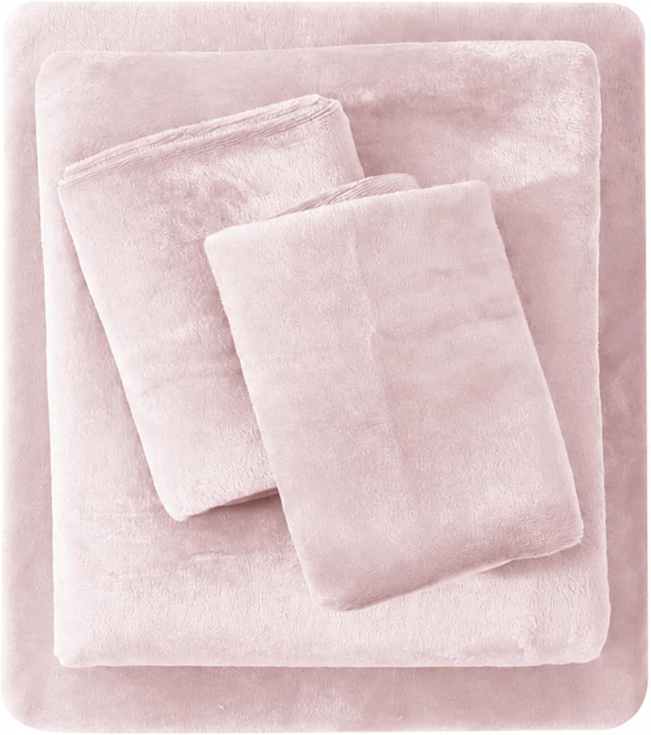 Detalle de Viviland VSHTPINKQ Plush Microfleece Queen Sheet Set, Pink, 200 GSM