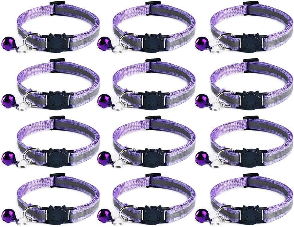 Detalle de Tafeiya Reflective Cat Collars 12 pack