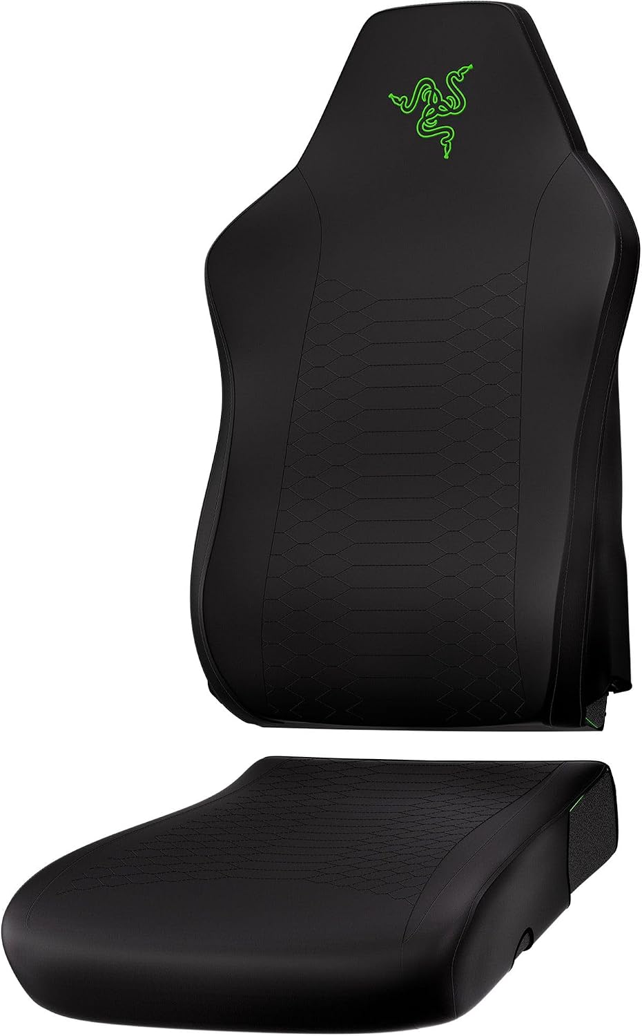 Detalle de Razer RC81-04430100-R3M1 ゲーミングチェア用スリーブ ブラック/グリーン 2ピース