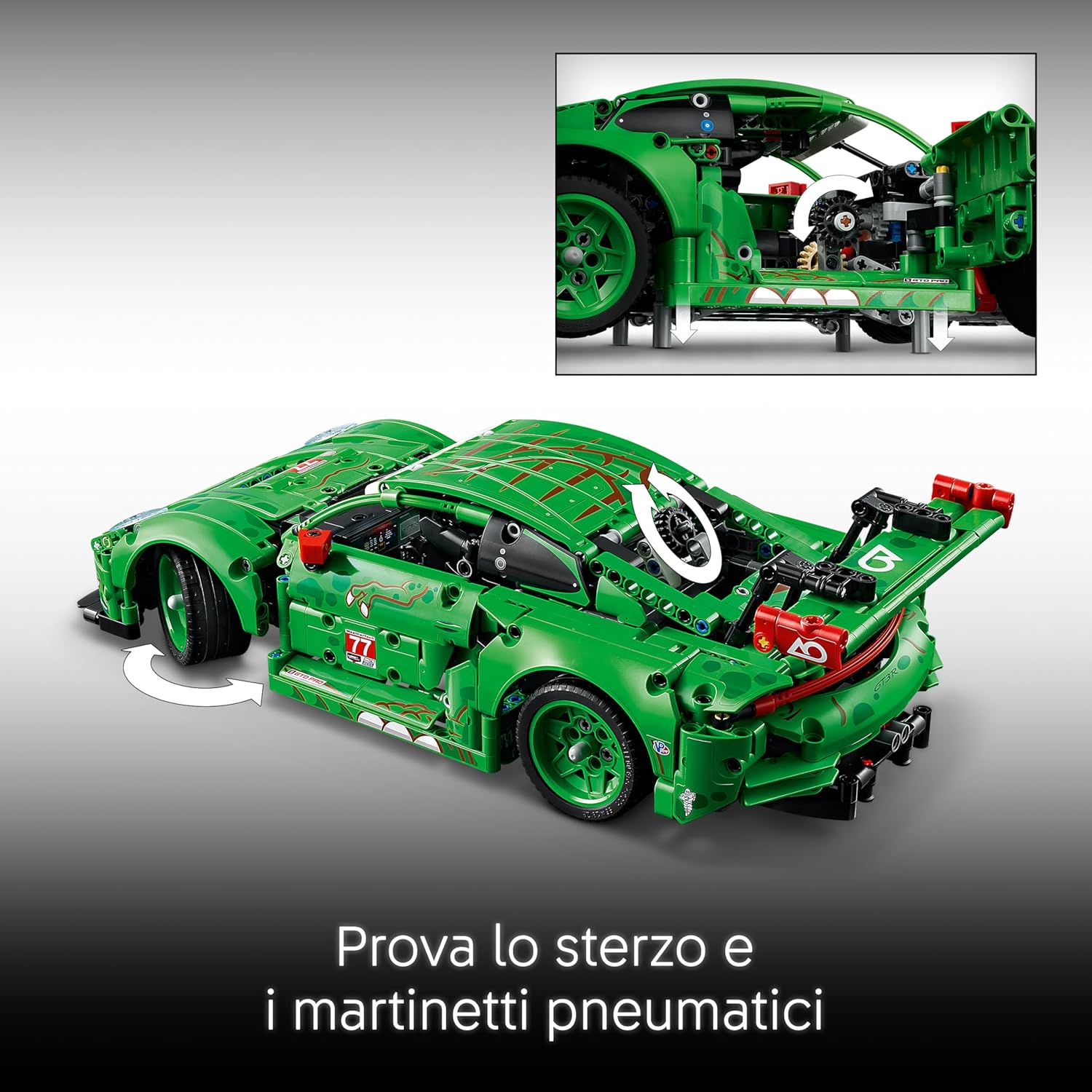 Detalle de LEGO Technic Auto Porsche 911 GT3 R Rexy AO Racing 42224 –Macchina da assemblare per ragazzi dai 11 anni