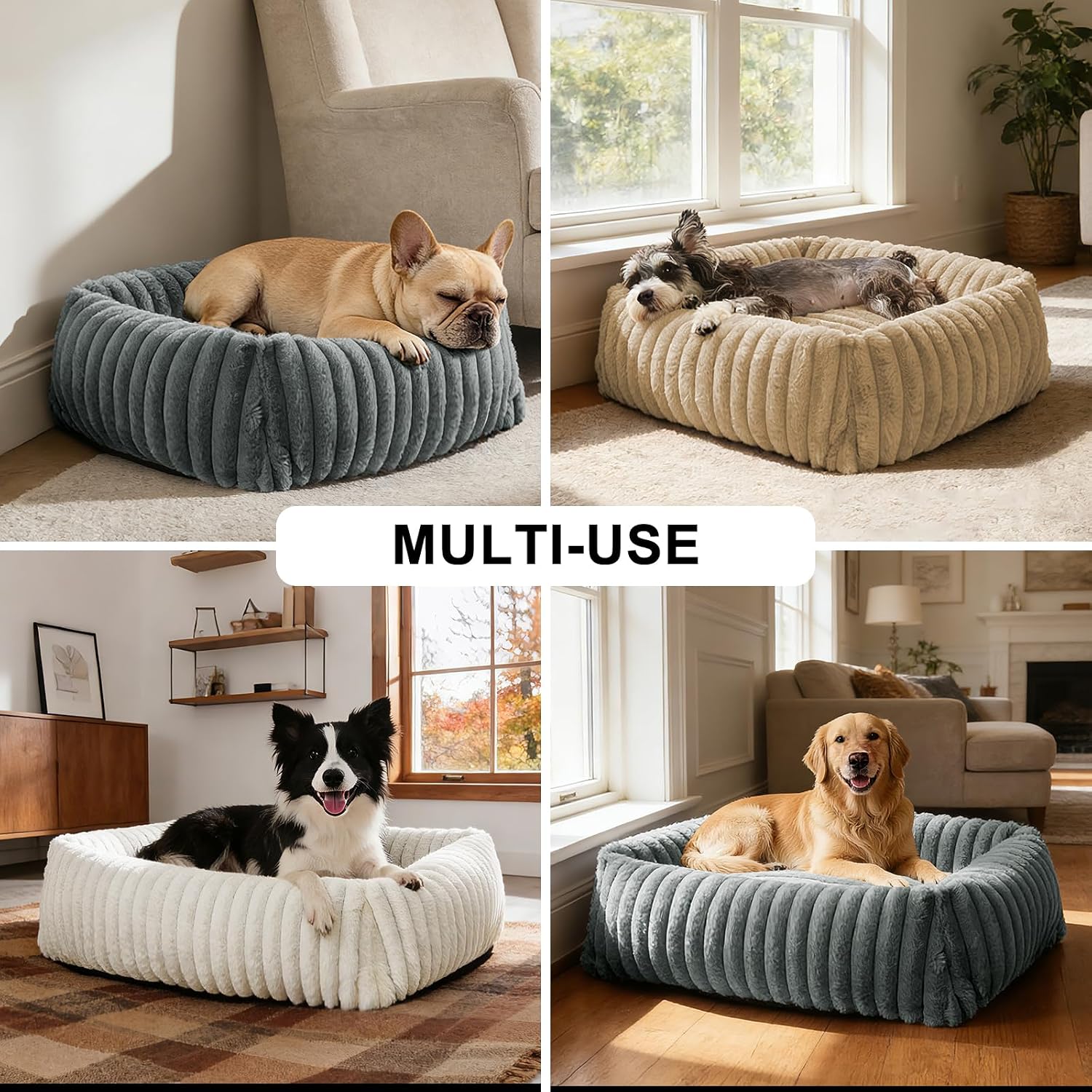 Thumbnail 6 de FURTIME PB25004-1 Small Dog Bed, 20-Inch Gray Rectangle with Removable Cover