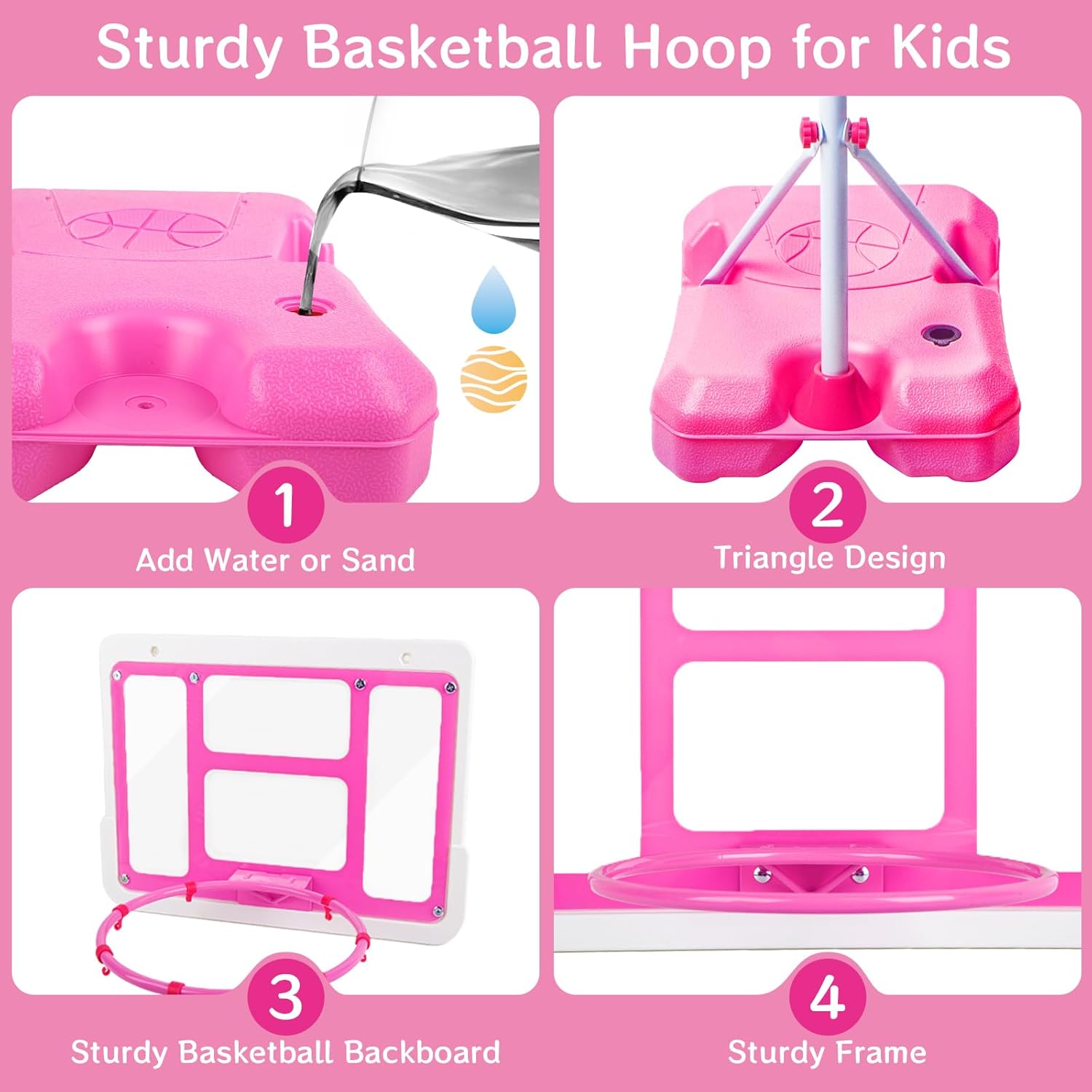 Thumbnail 4 de Kids Basketball Hoop 3.5FT-6.2FT