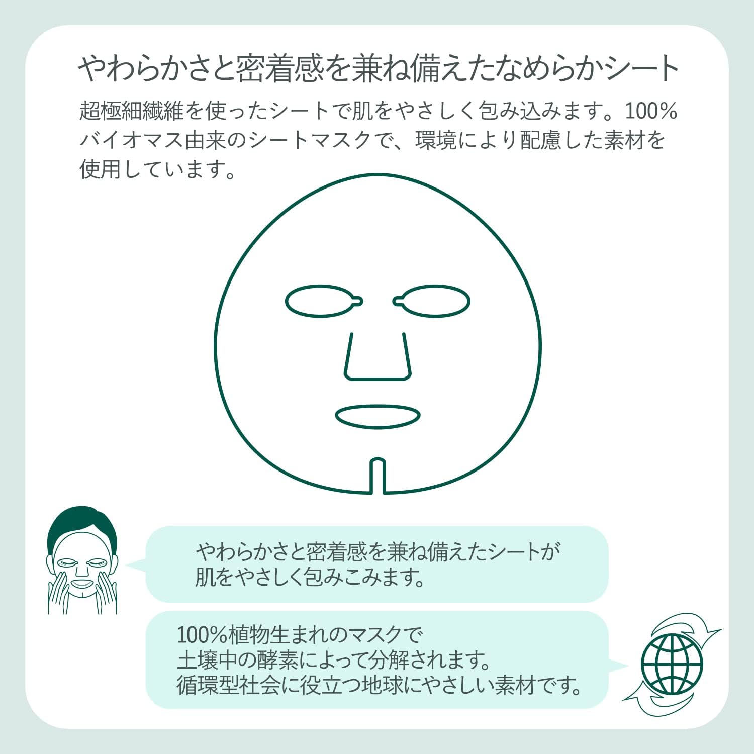 Detalle 2 de コーセー クリアターン CICA モイストマスク 40枚入り|弱酸性・無香料のシートマスク