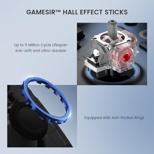 Detalle de GameSir Super Nova Mando Inalámbrico con Base de Carga – Nightfall Blue