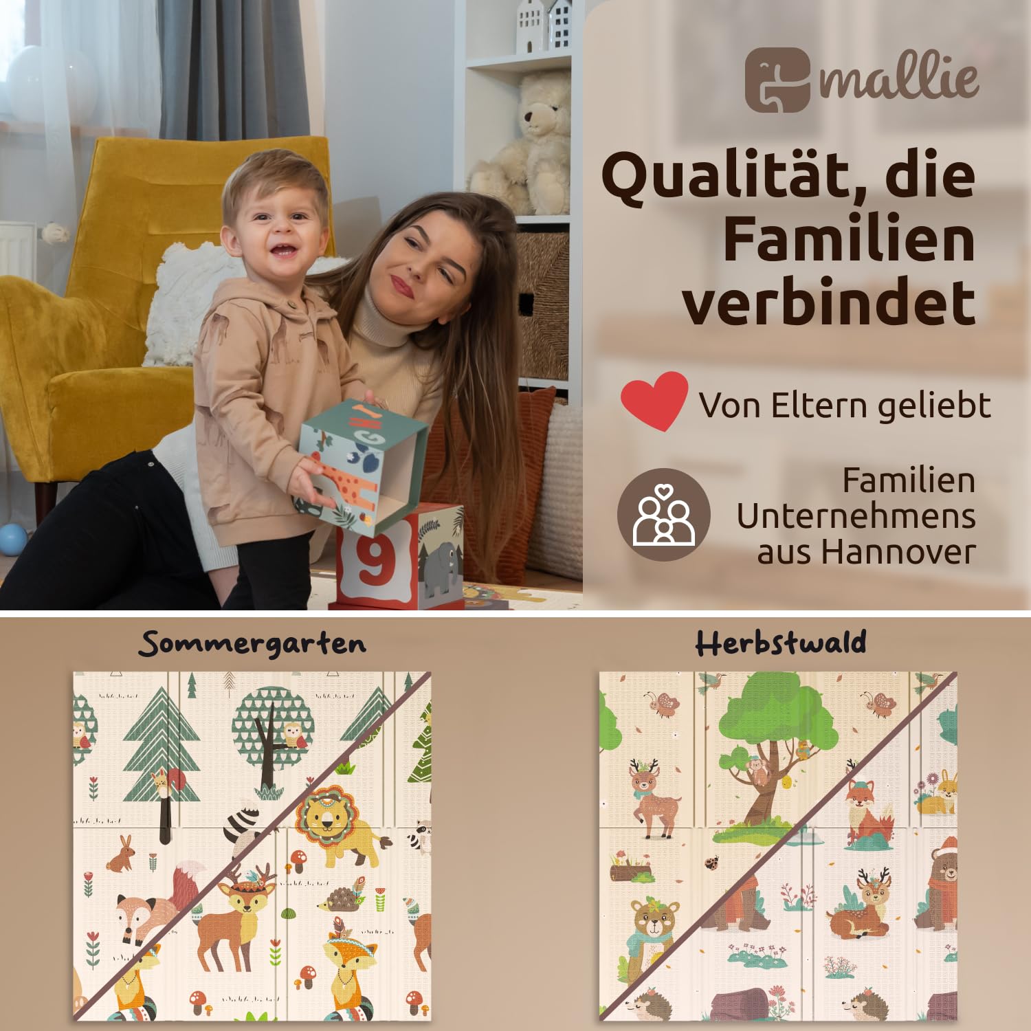 Thumbnail 6 de Mallie Spielmatte Baby 120x120 cm