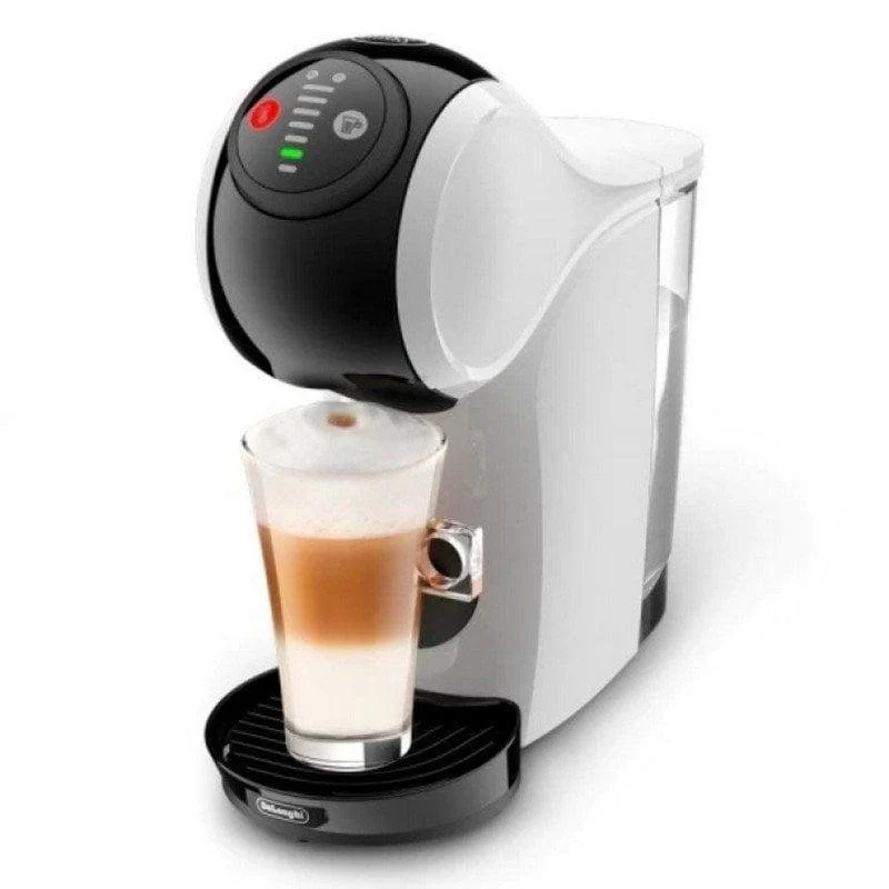 Detalle de DeLonghi Genio S cafetera cápsulas 15 bares blanca