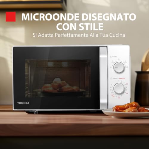 Thumbnail 7 de Toshiba MW2-MM20P(WH) – Microonde da 20 L, 800 W, 5 livelli di potenza e scongelamento rapido