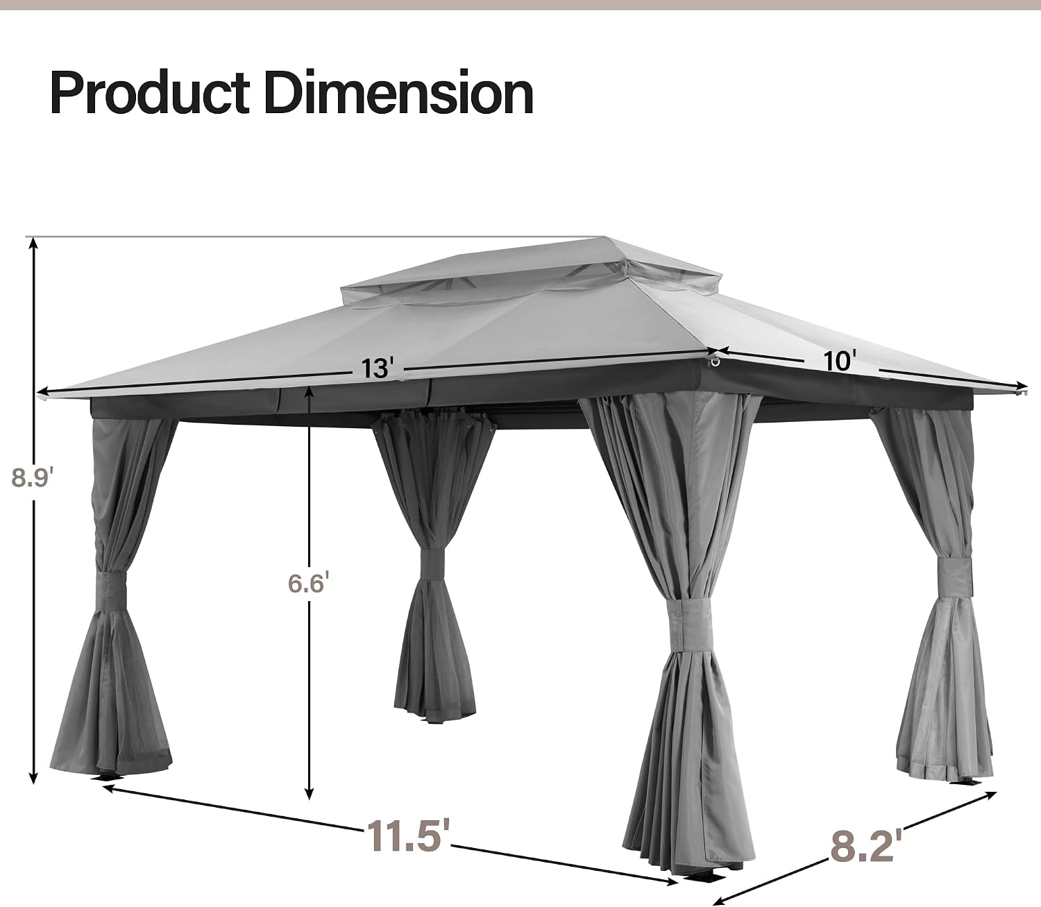 Thumbnail 4 de LAUSAINT HOME Outdoor Gazebo, 10' x 13