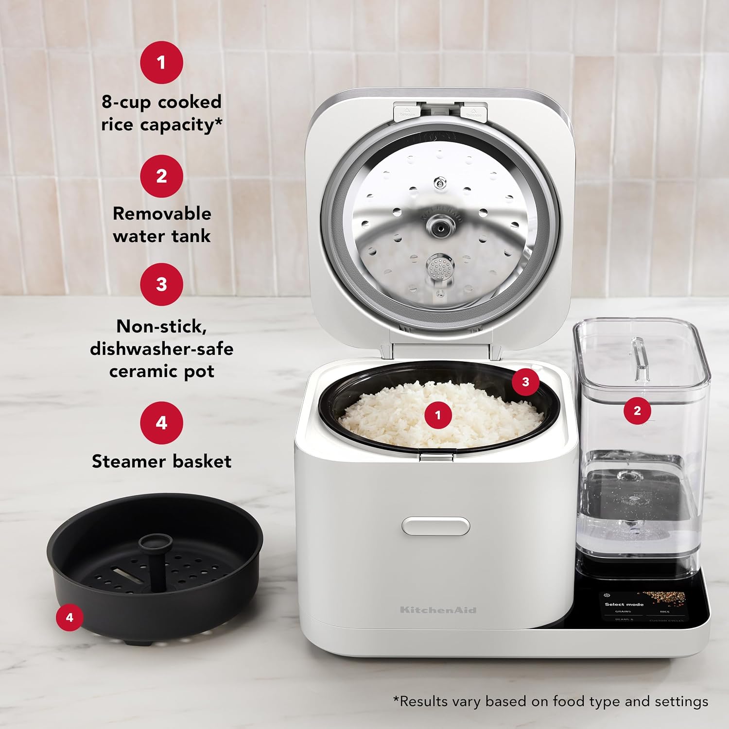 Detalle 1 de KitchenAid Grain and Rice Cooker 8-Cup