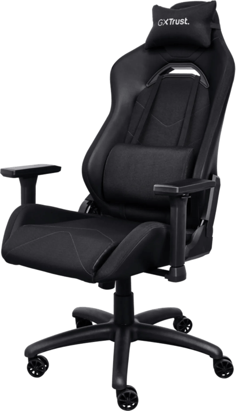 Trust GXT 714 Ruya Gaming-Stuhl (schwarz) – mit verstellbarer Rückenlehne bis 180° und verstellbaren Armlehnen