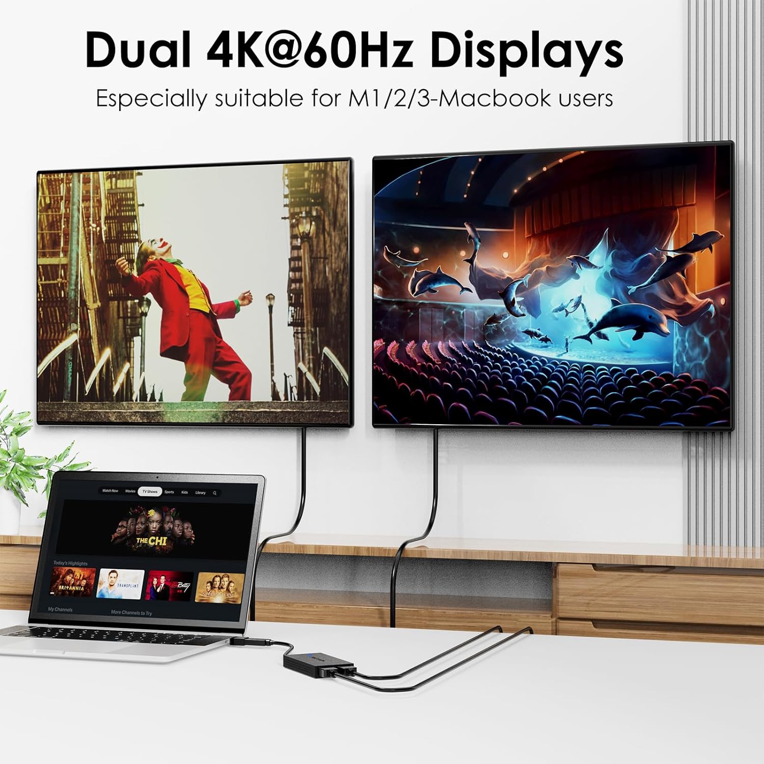 Thumbnail 1 de WAVLINK USB 3.1/USB‑C zu Dual‑HDMI Adapter mit DisplayLink für bis zu zwei 4K‑Monitore (60 Hz)