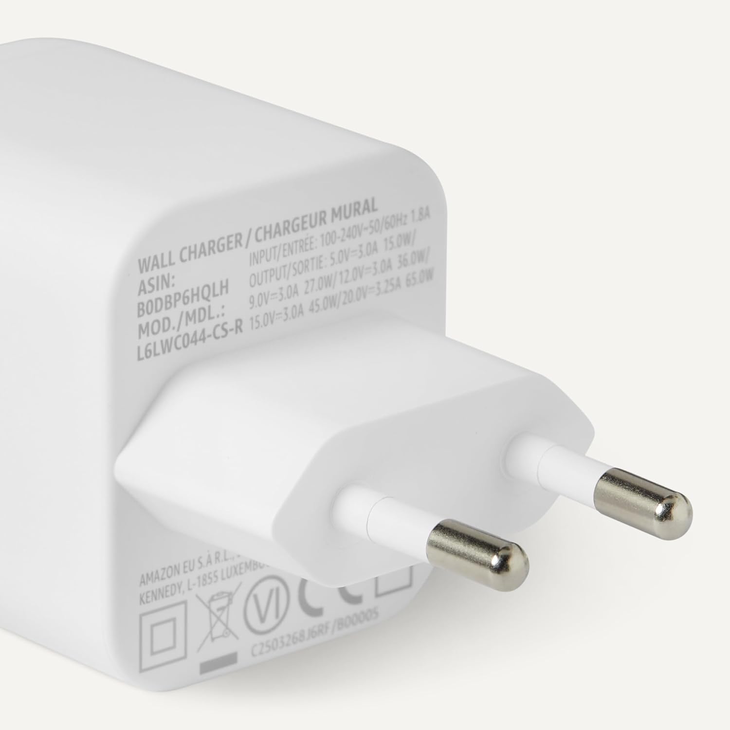 Thumbnail 2 de Amazon Basics USB-C Wandladegerät 65W Nano-GaN