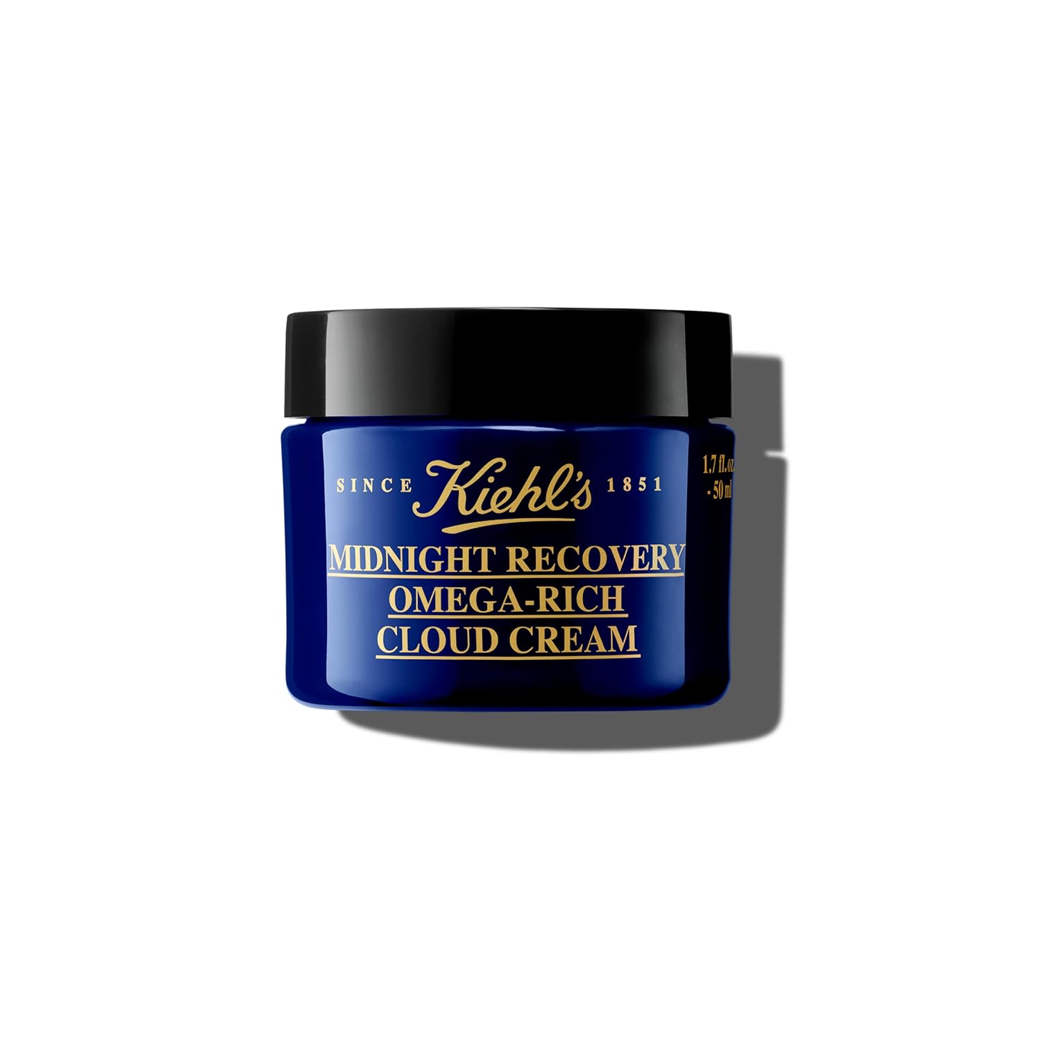 Detalle de KIEHL'S Midnight Recovery Omega-Rich Cloud Cream – Nachtcreme mit Omega 3 & 6 (50 ml) für prallere, strahlendere Haut am Morgen