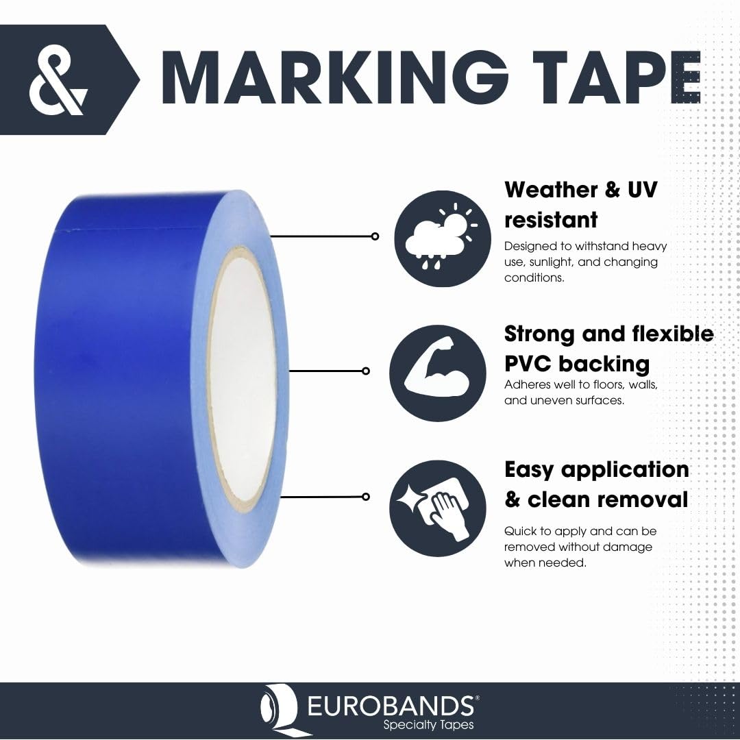 Thumbnail 1 de BONUS Eurotech 1BL23.44.0050/033A# Ruban de marquage au sol PVC 50 mm x 33 m – bleu