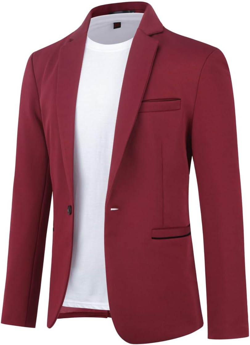 Allthemen Blazer Homme Slim Fit – Veste de Costume élégante et polyvalente