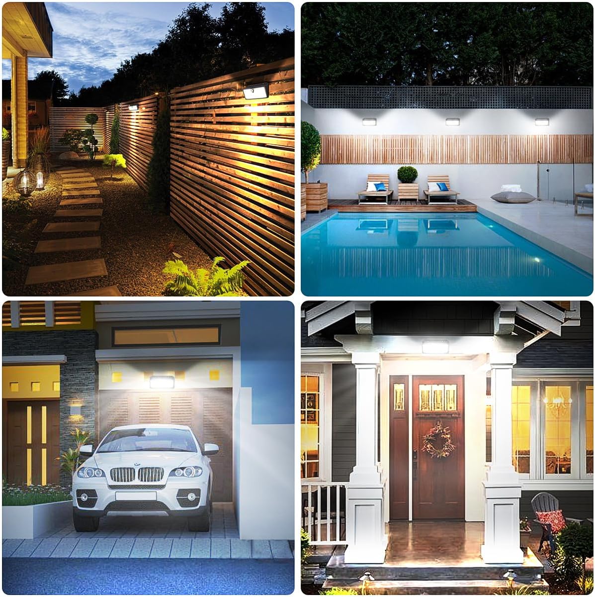 Detalle 2 de APILAB Solar Motion Sensor Lights 2-Pack