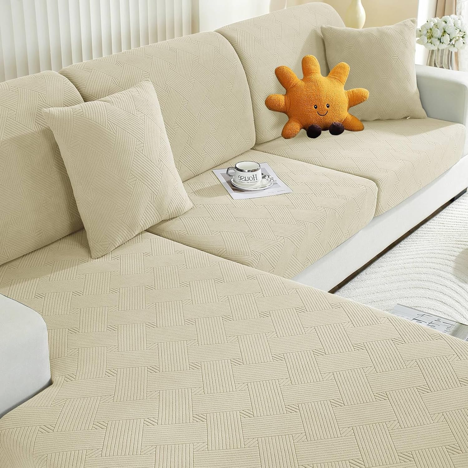 Detalle de Ystyle Copriseduta Divano Elasticizzato 1 Posto Beige