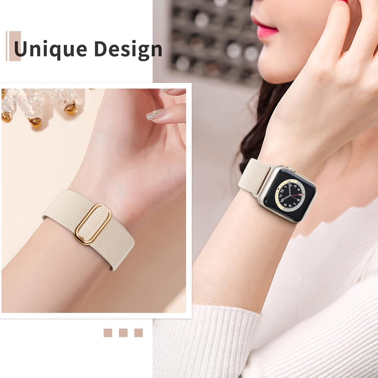 Thumbnail 6 de Higgs 6 Pack Stretchy Nylon Apple Watch Straps — 38–49mm, Adjustable Sport Bands