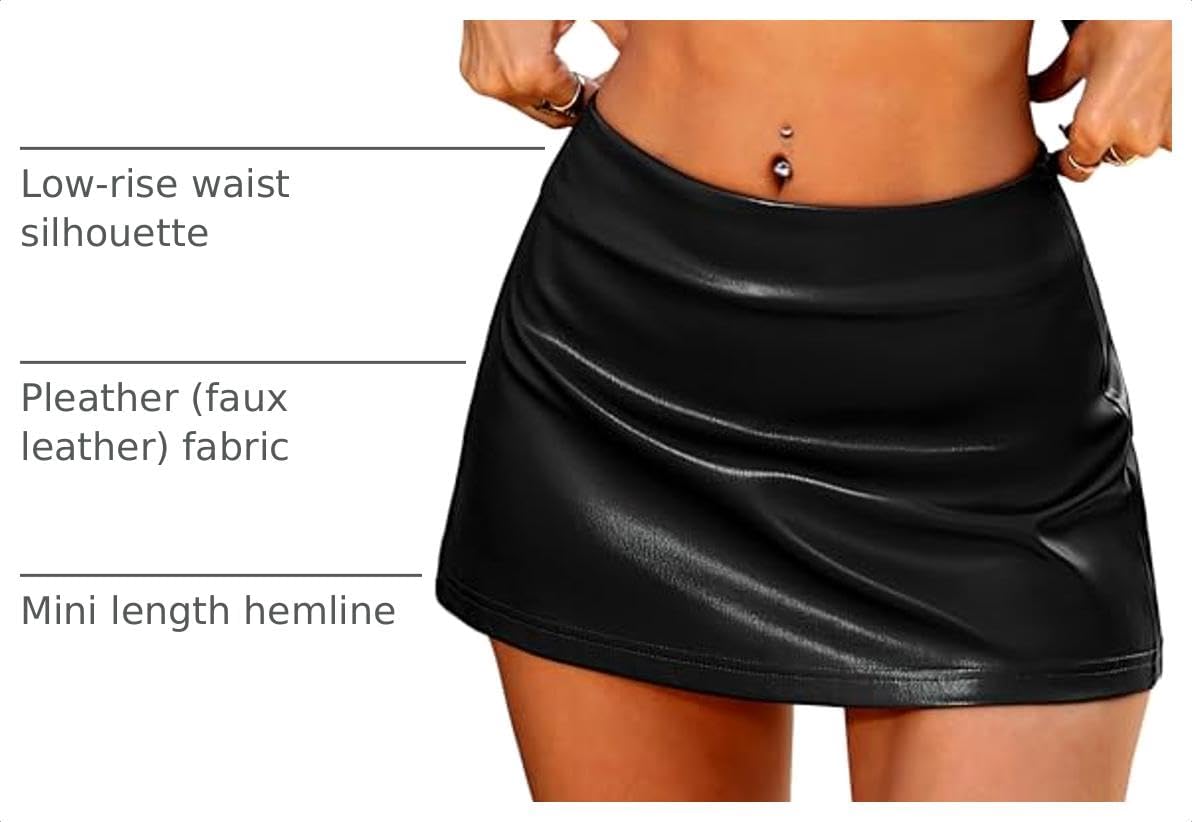 Detalle 2 de ELLEVEN Leather Mini Skirt