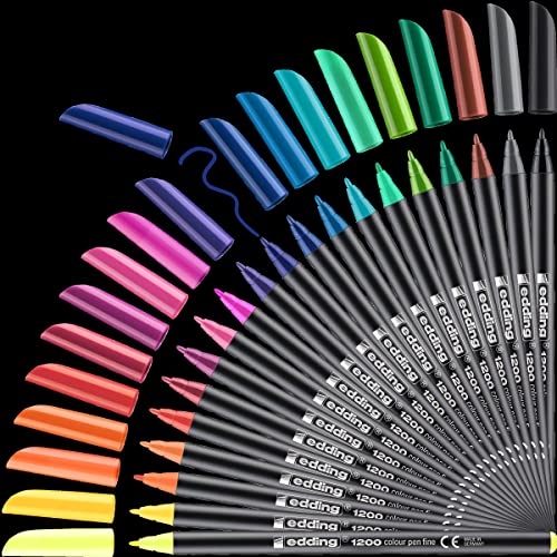 Thumbnail 2 de edding 1200 rotulador trazo fino multicolor 16+4 unidades 1 mm