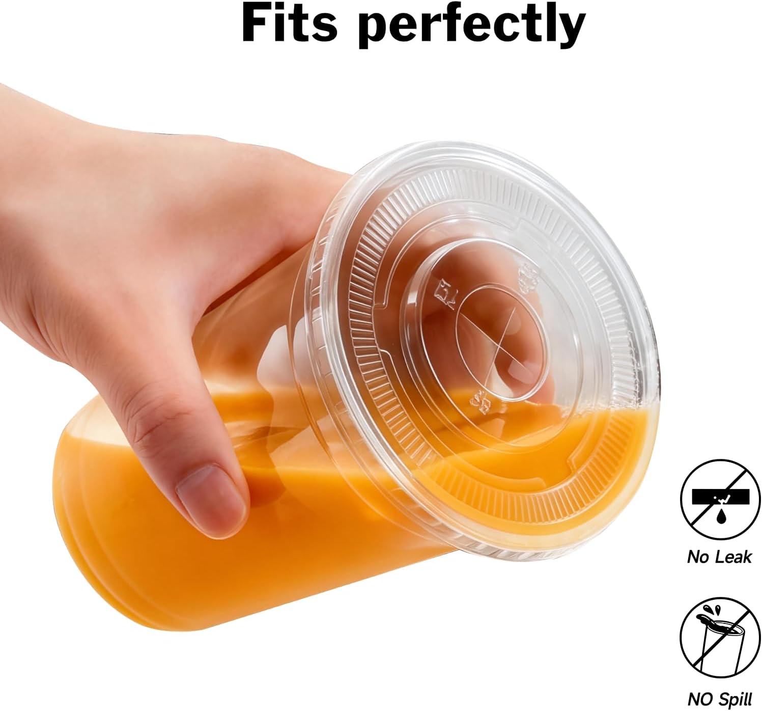 Detalle 2 de Kitchen Freshness 100-Pack 16 oz Cups with Lids and Straws