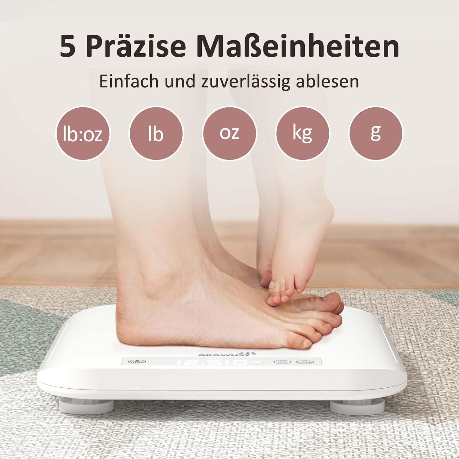 Thumbnail 3 de Grownsy Babywaage 150 kg mit Tablett
