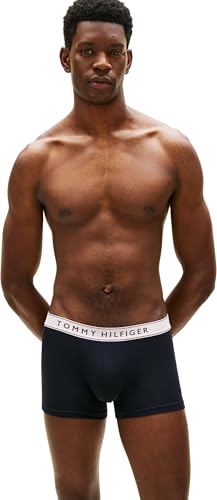 Detalle de Tommy Hilfiger Calzoncillos bóxer Pack de 3 para hombre – Trunks de algodón elástico en XL