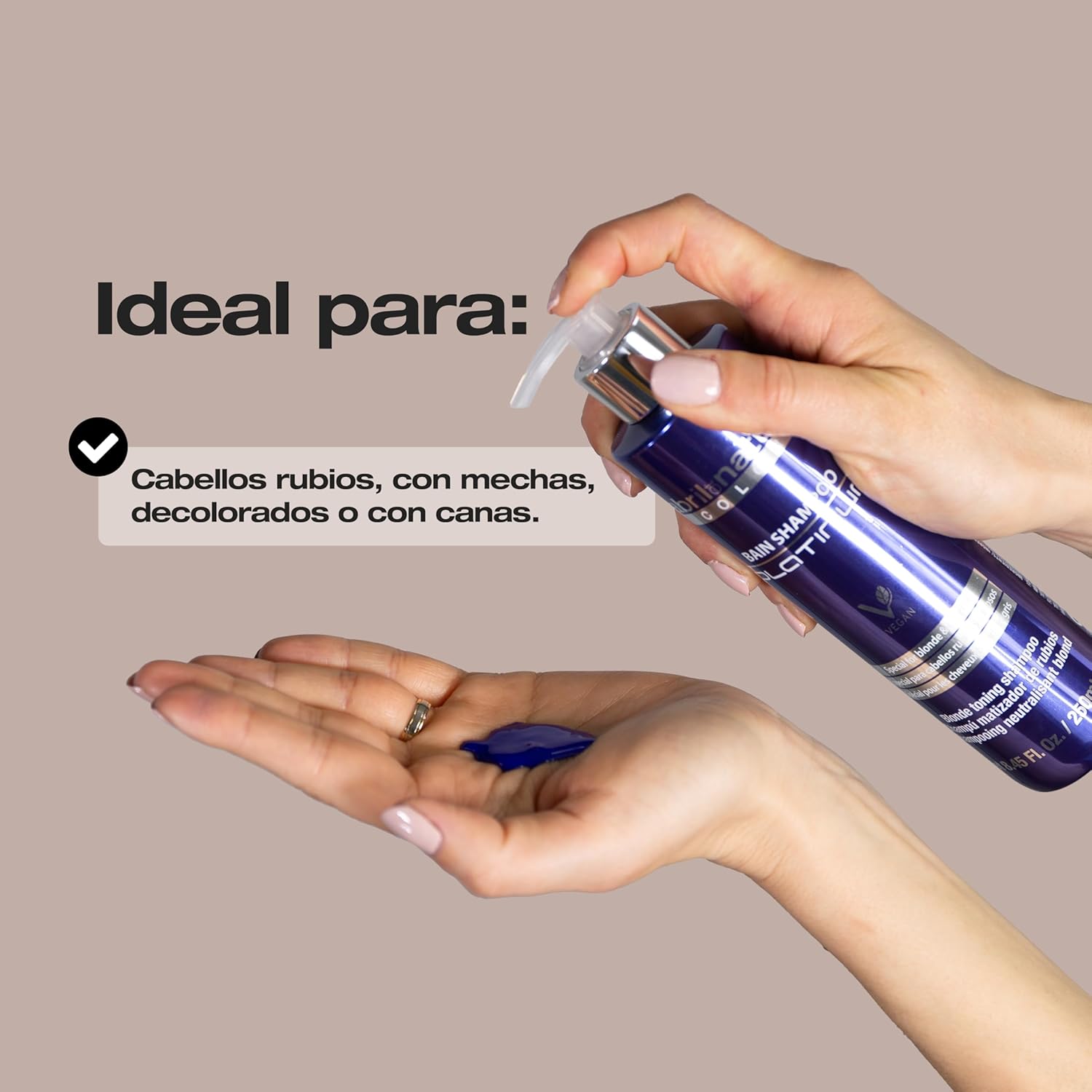 Detalle 2 de Abril et Nature Platinum Champú Profesional, para Cabellos Rubios 💜