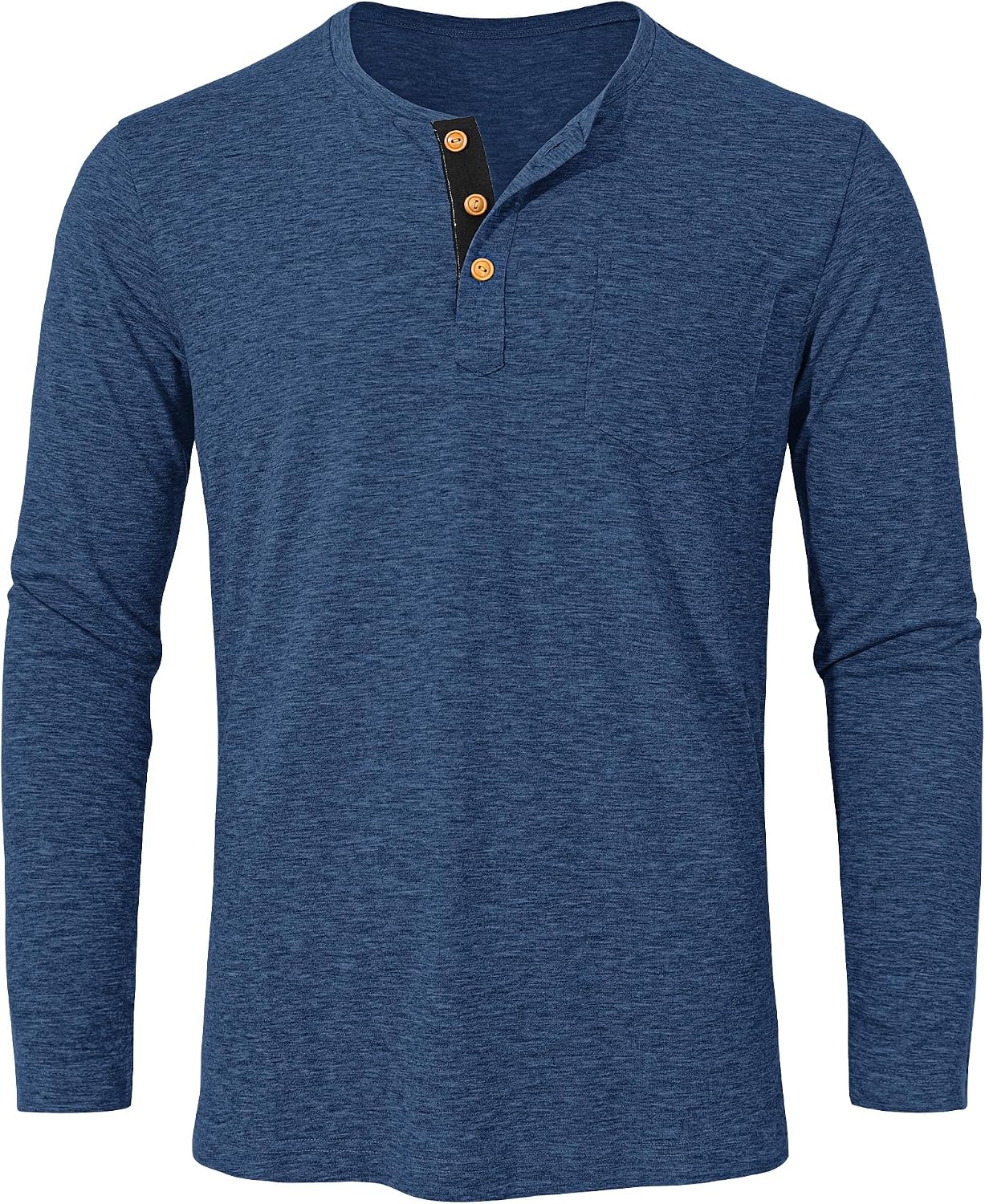 Detalle de TARAINYA Henley Langarmshirt mit 5% Elasthan