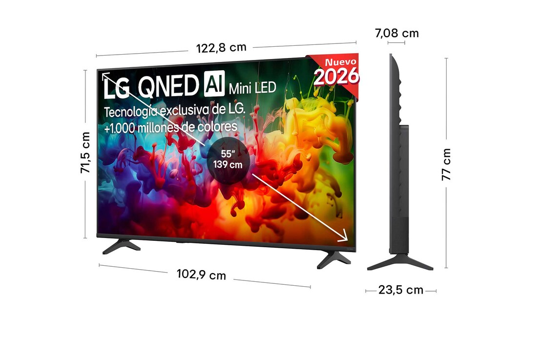 Thumbnail 1 de LG 55QNED7EB3C (QNED7E) Smart TV 55" 4K – MiniLED AI, 2026