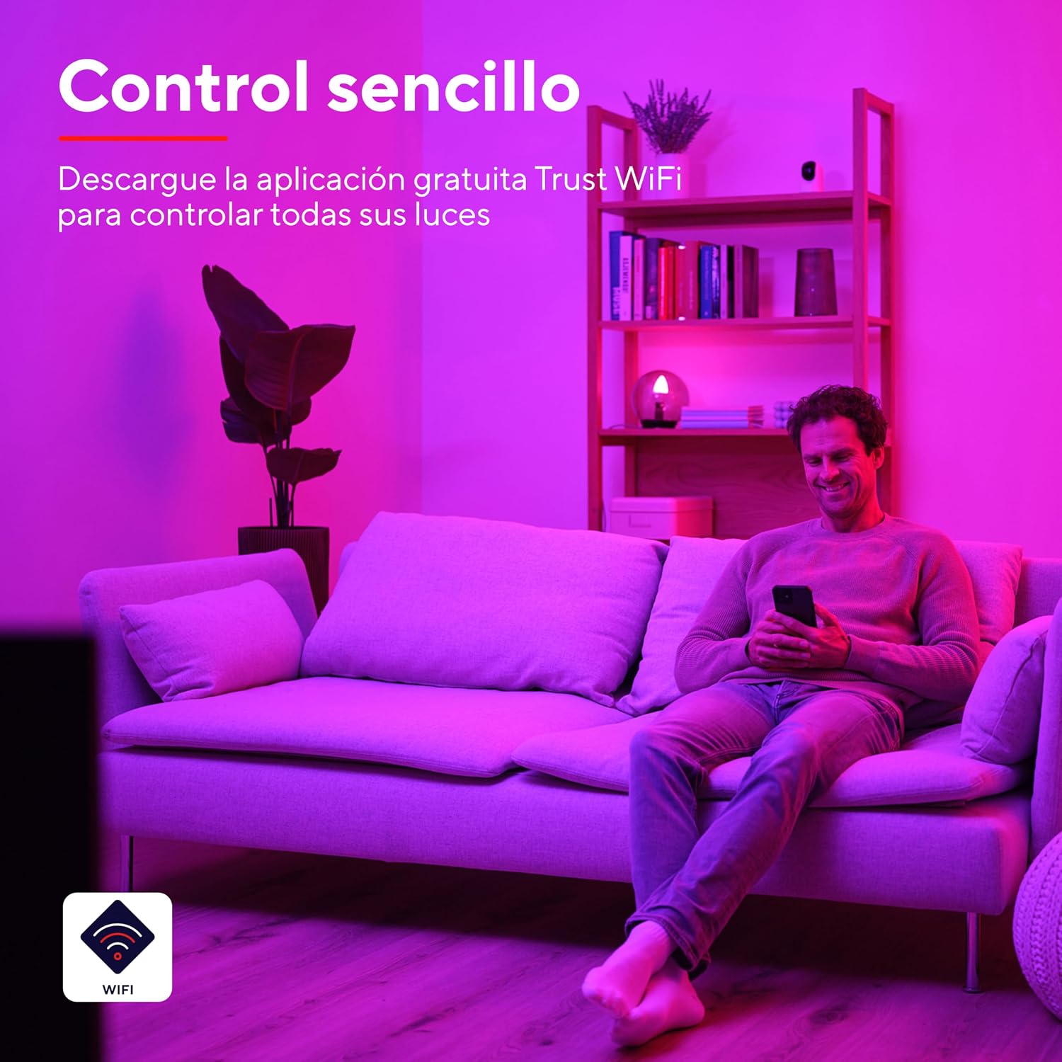 Detalle de Trust WiFi GU10 LED Bulb, Compatible con Alexa y Google 🌈