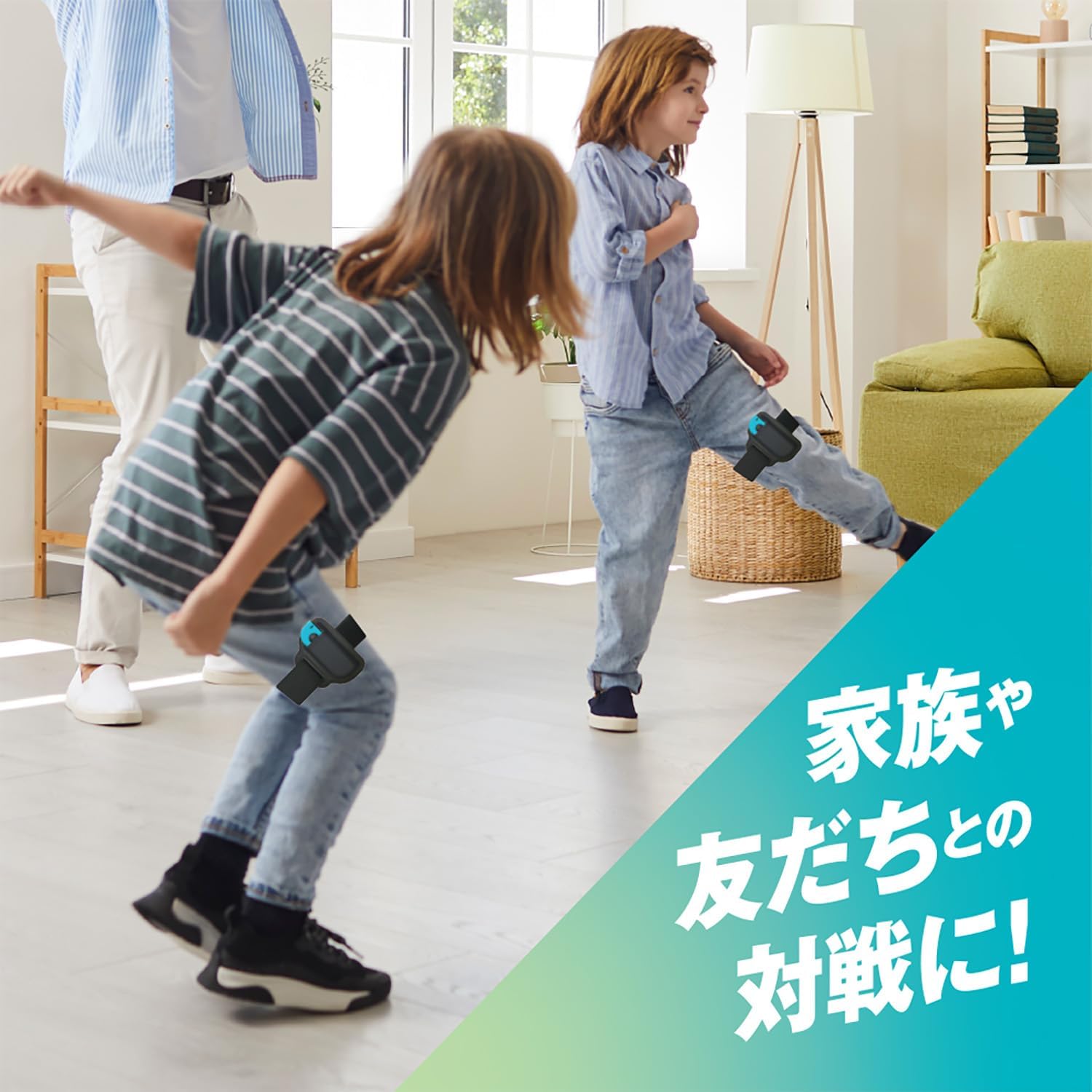 Detalle 2 de アローン ALG-NSJLBK Switch用ジョイコンレッグバンド 伸縮ベルト・面ファスナー式