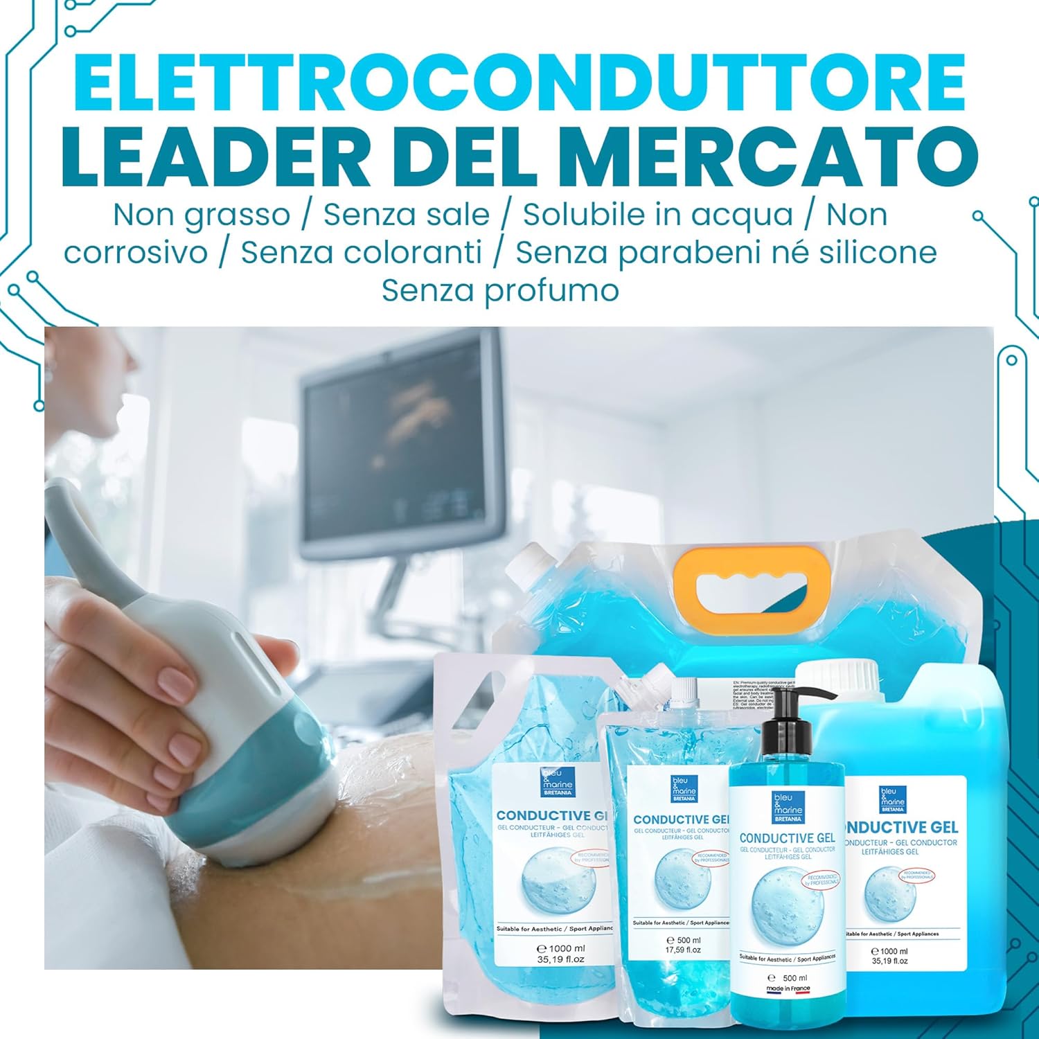 Thumbnail 4 de Gel conduttore per corpo e viso 500 ml
