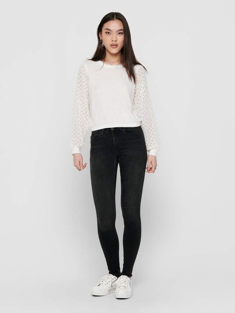 Thumbnail 6 de ONLY Women's Skinny Jeans, Black Denim, 27W / 34L
