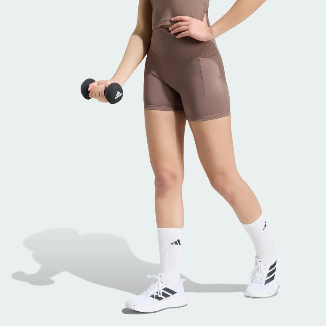 Imagen de Mallas muy cortas 3 Stripes Studio All Me de Adidas (Marrón) en OfertitasTOP