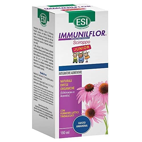 Detalle de ESI Immunilflor Sciroppo Junior Verde 180 ml – Integratore per le difese immunitarie dei bambini