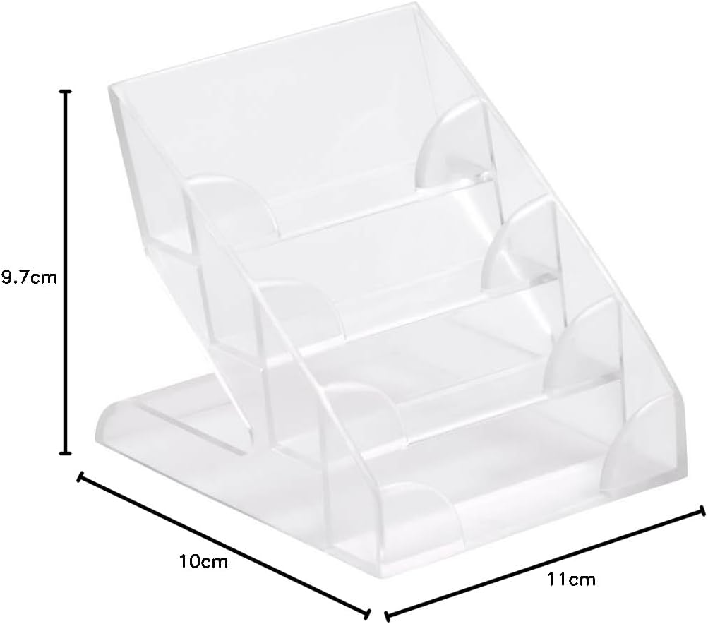 Detalle de Durable Visitenkartenaufsteller 4 Stufen – 240 Karten, transparent, Hartplastik, 94 mm