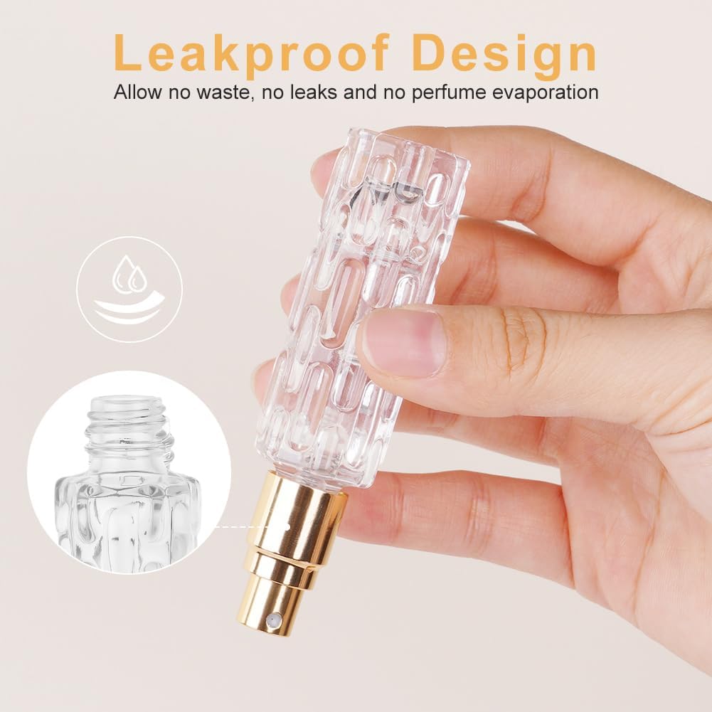 Thumbnail 5 de LOPHE flacons de parfum rechargeables rechargeables 4×10 ml avec pompes anti-fuites pour voyage