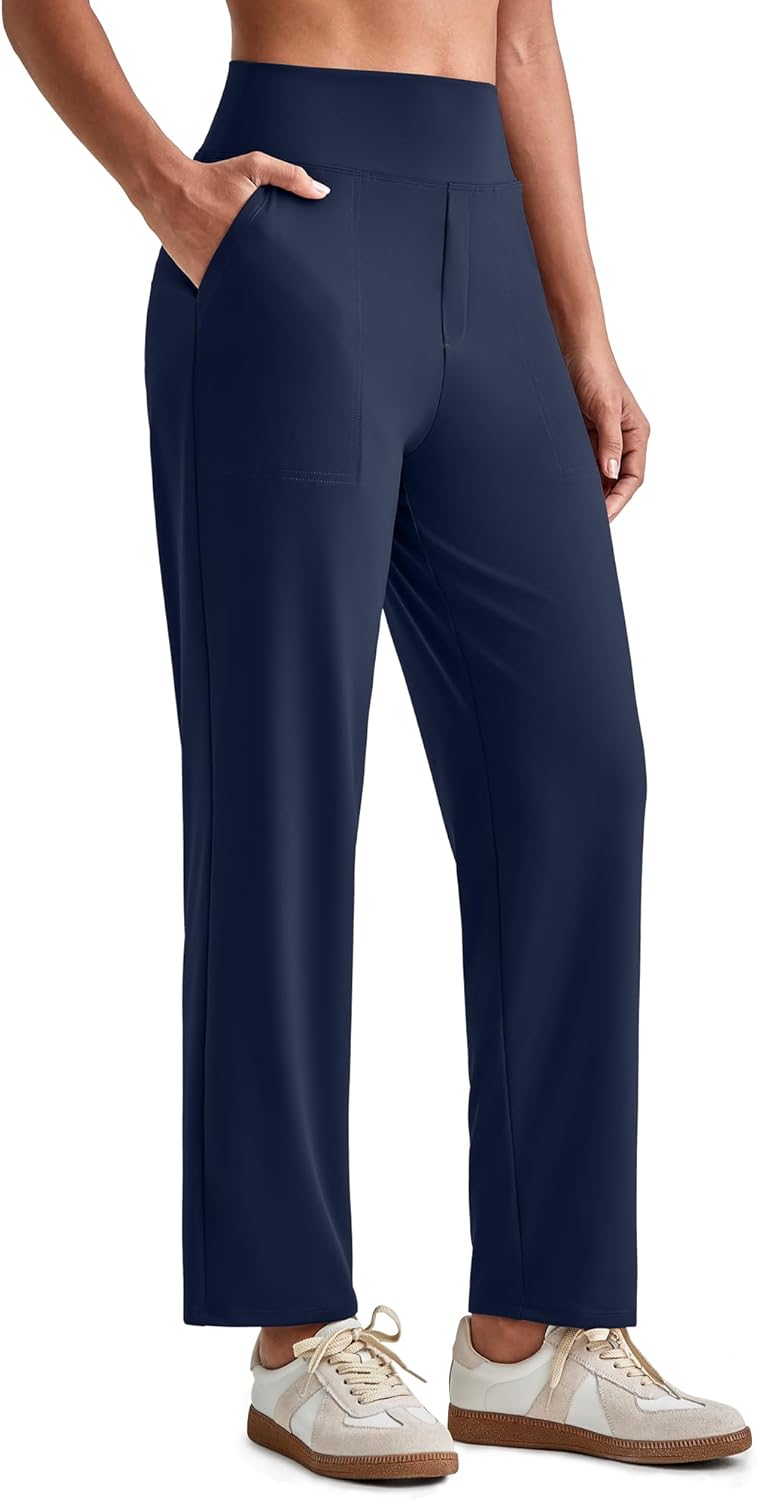 Thumbnail 6 de G4Free Yoga Damenhose mit hoher Taille und 4 Taschen – weites Bein, Stretch & Bauchkontrolle