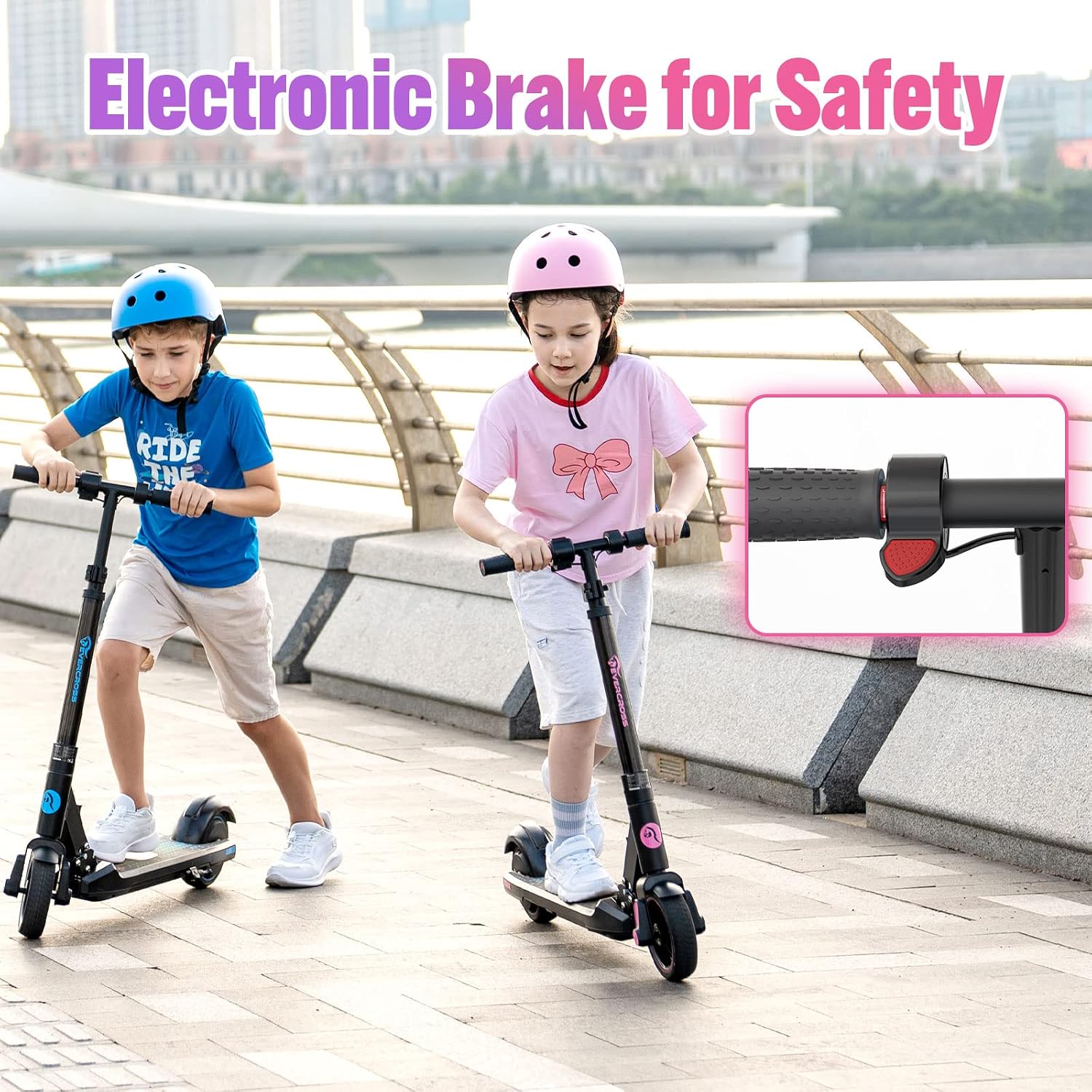 Detalle de EVERCROSS EV06C kids electric scooter 15 km/h