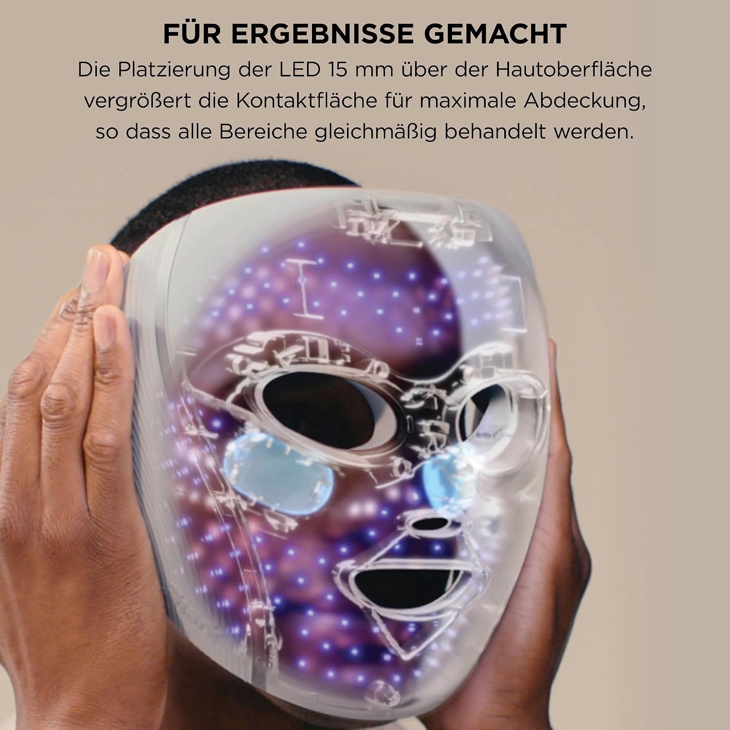 Detalle 2 de Shark CryoGlow LED Maske – LED-Lichttherapie mit Kühlung der Augenpartie (Kühles Lila, FW312EUPL)