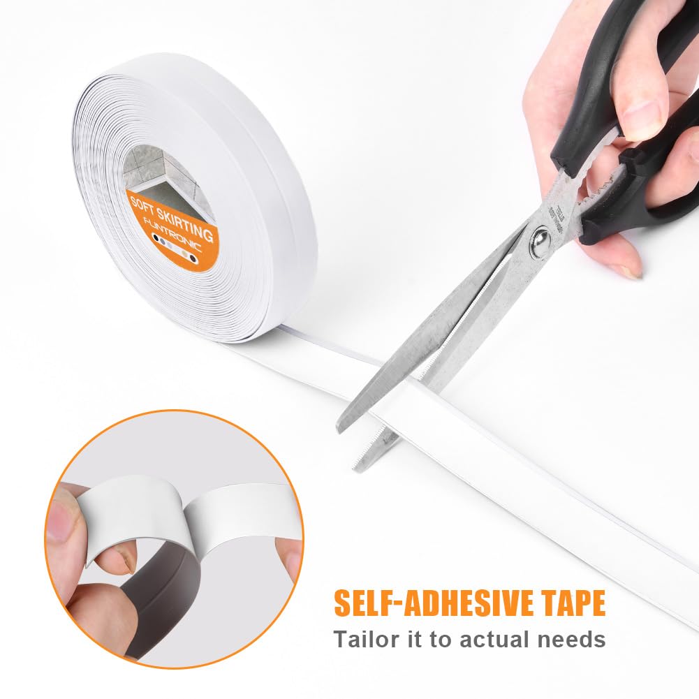 Detalle de Flintronic Bath Sealant Strip: 10m Self-Adhesive PVC Caulk Tape for Kitchen, Bathroom & Toilet Corners
