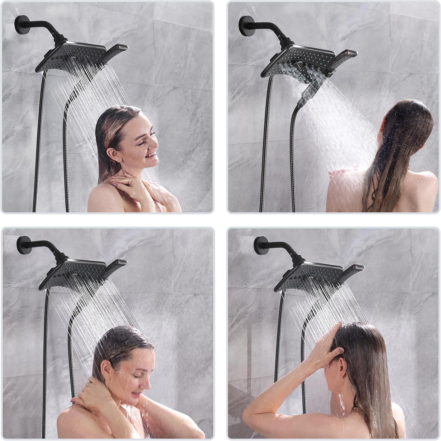 Detalle de Bright Showers High Pressure Dual Showerhead Combo ⌛